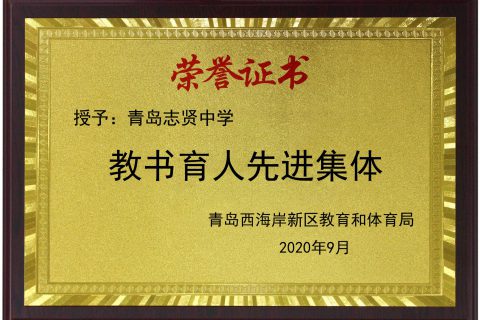 新区2020年教书育人先进集体