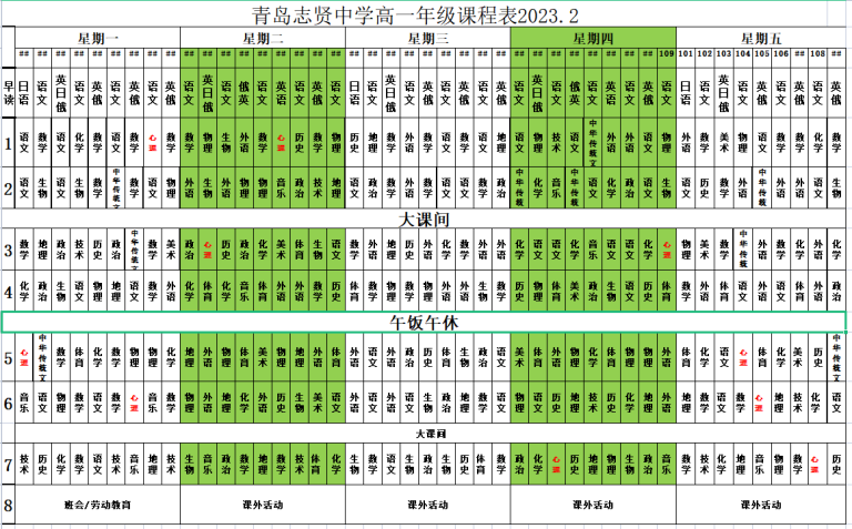 关于开齐开好艺术课程课表的公示